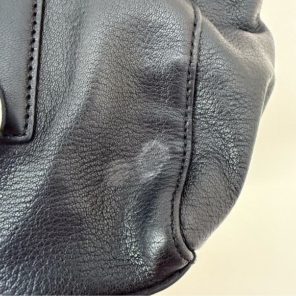 MICHAEL KORS TIPPI BLACK SLATE LEATHER LGE SATCHEL,PURSE,HAND BAG - Picture 8 of 15